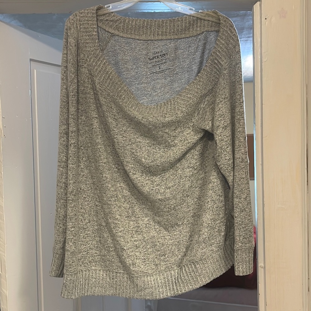 Torrid Off the shoulder Gray fleece